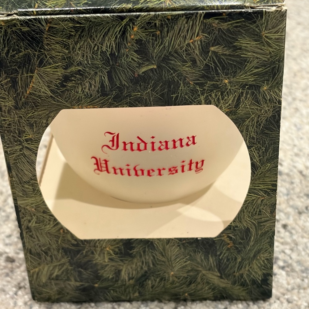 Indiana University Holiday Ornament‎ - White